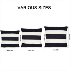 Tiggell striped 20x20 pillow cover for indoor or outdoor cushions
