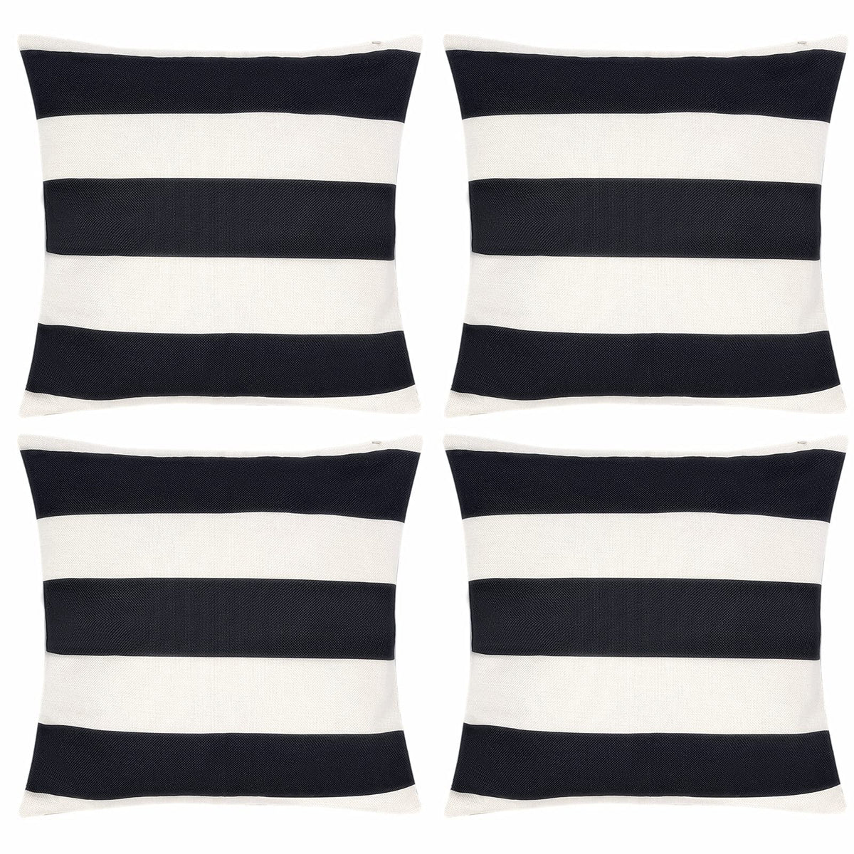 Tiggell striped waterproof pillow cover on outdoor cushion, rain-ready protection.