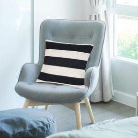Tiggell stripe pillow cover on balcony seating, stylish and practical.