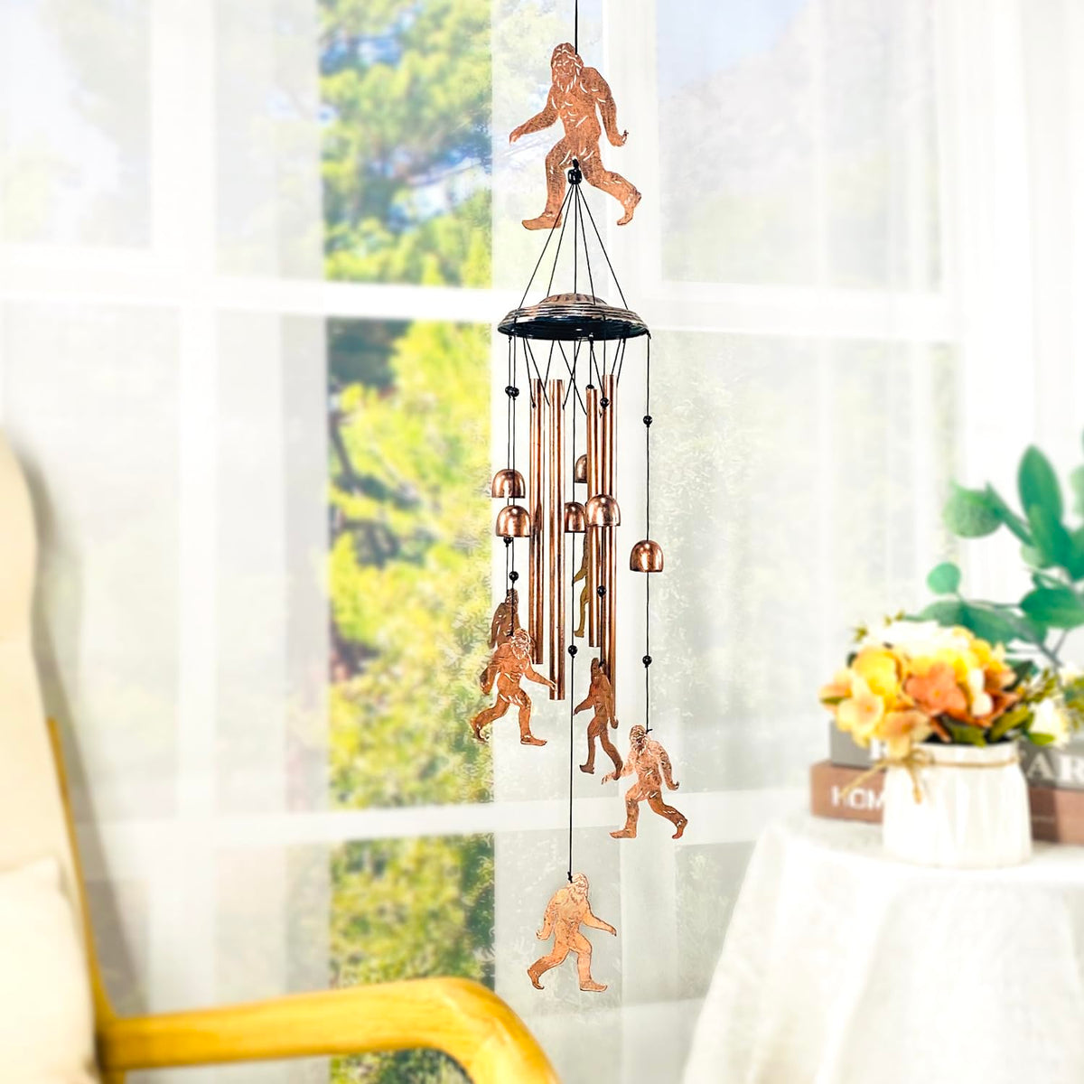 TIGGSY gift-ready Bigfoot wind chime for gardeners and home lovers