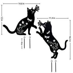 TIGGSY outdoor cat decorative stake withstands weather thanks to waterproof paint and sturdy metal.