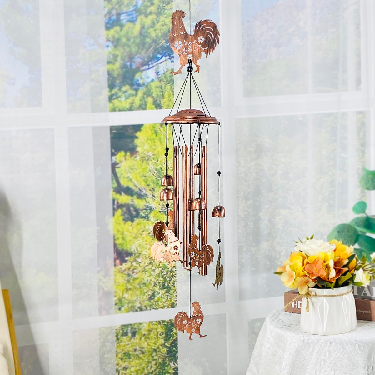 TIGGSY wind chime packaging and easy hanging setup.