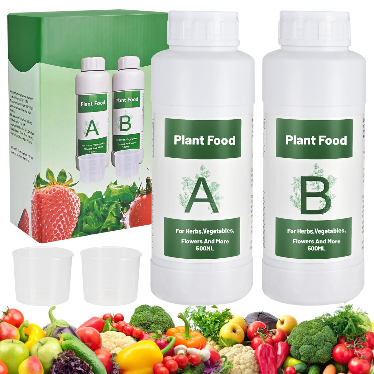 Tigvio A&B nutrients bottles ready for hydroponic feeding to promote robust growth
