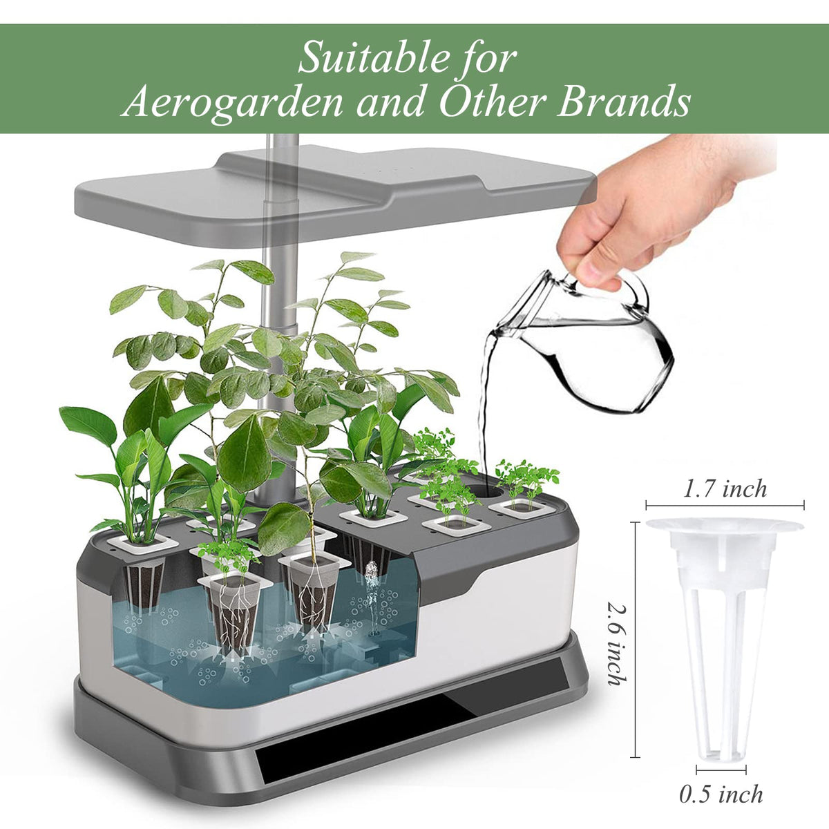 Tigvio hydroponic sponges 50-pack support strong root development.