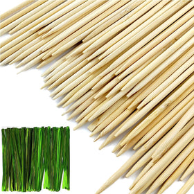 TIHOOD garden setup with stakes, clips, and ties for support