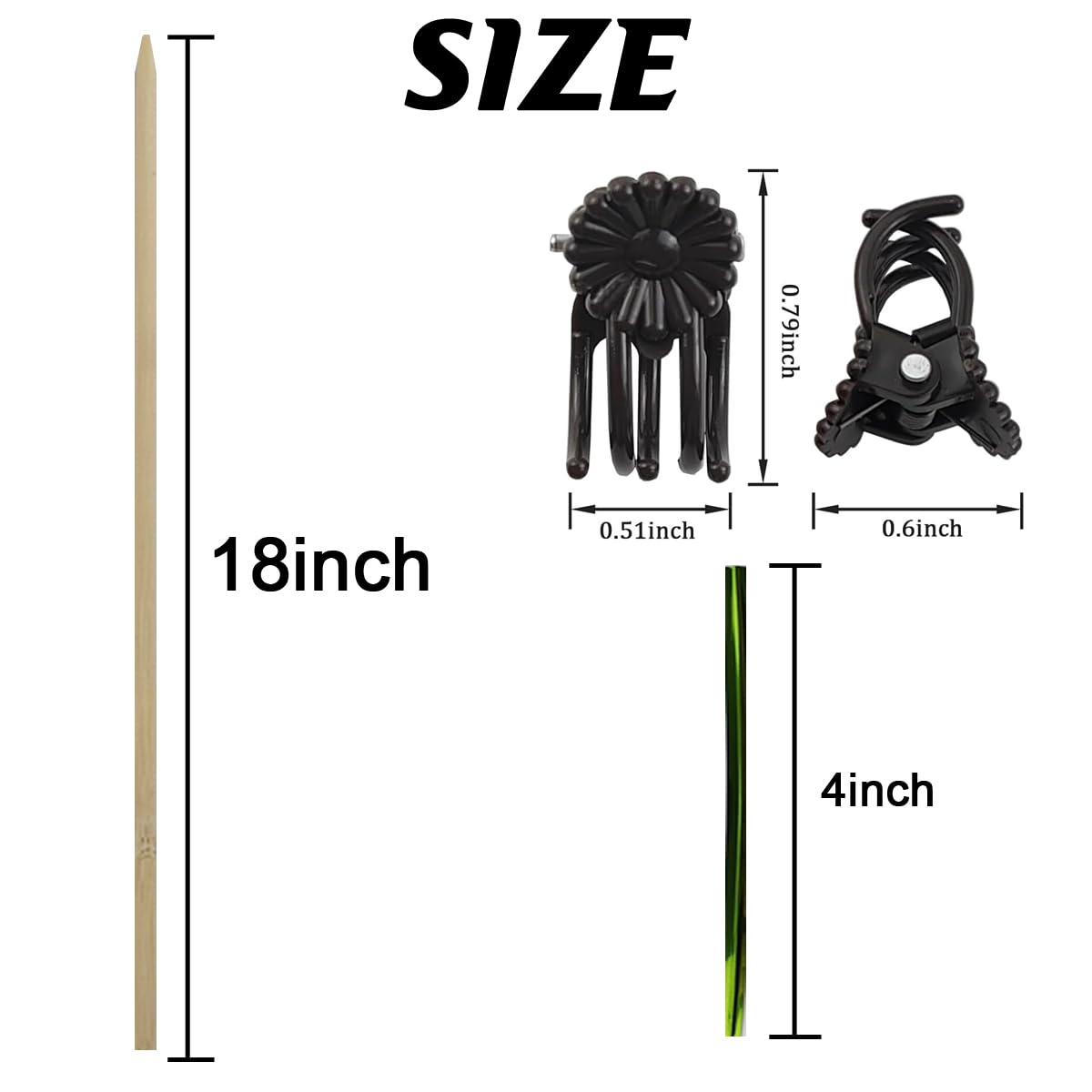 TIHOOD orchid clips securing delicate stems