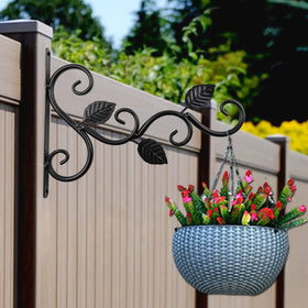 TIHOOD ornamental swirls design complements outdoor decor for planters.