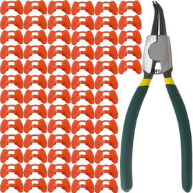 TIHOOD pinless peepers setup with pliers for safe poultry management