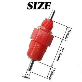 TIHOOD poultry water nipple in use delivering clean, drip-free water.