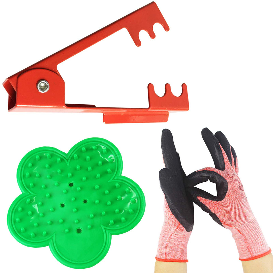 TIHOOD red steel stripper removing thorns on roses for smooth stems