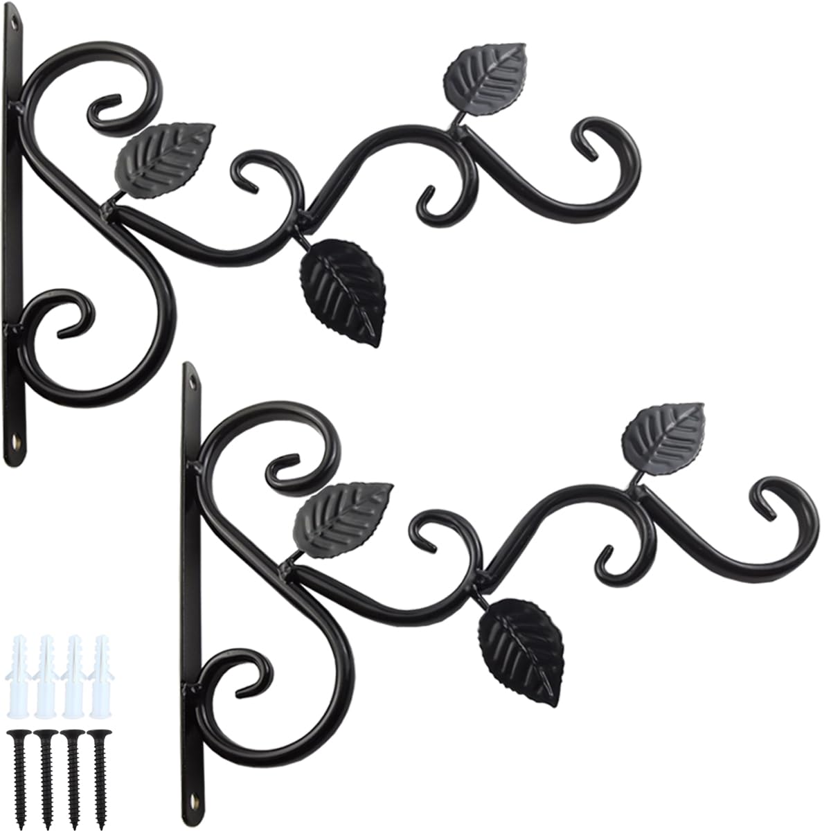 TIHOOD wall hook brackets for outdoor plants with sturdy mounting.