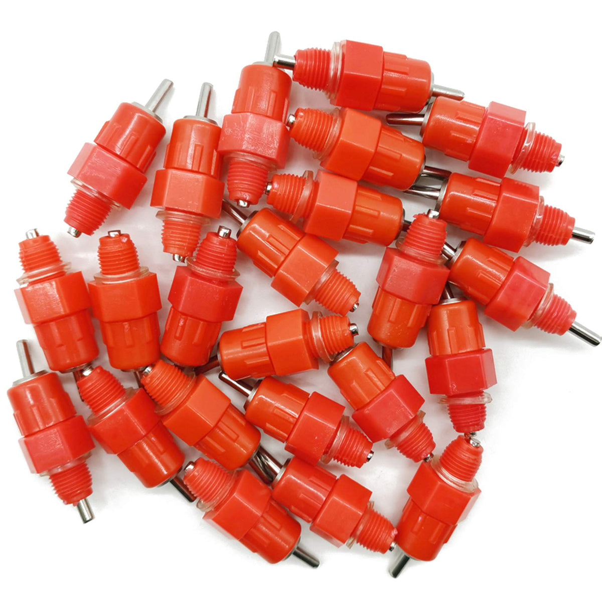 TIHOOD water nipple drinker with Delrin body for durable poultry hydration.
