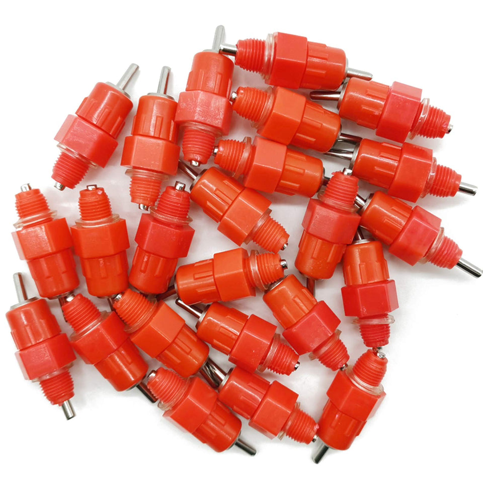 TIHOOD water nipple drinker with Delrin body for durable poultry hydration.
