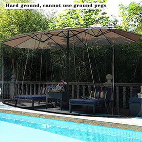 Tiimmgaal 10x10 gazebo netting fits snugly for outdoor evenings