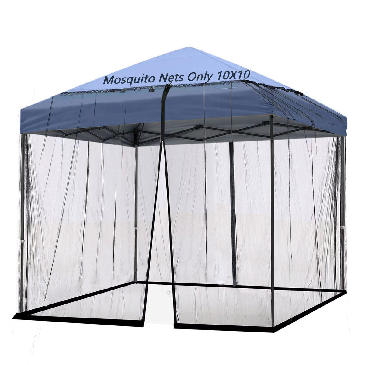 Tiimmgaal 10x10 mosquito netting for patio view, keeps bugs out while you dine.