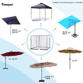 Tiimmgaal black patio mosquito netting blends with décor while keeping pests out.