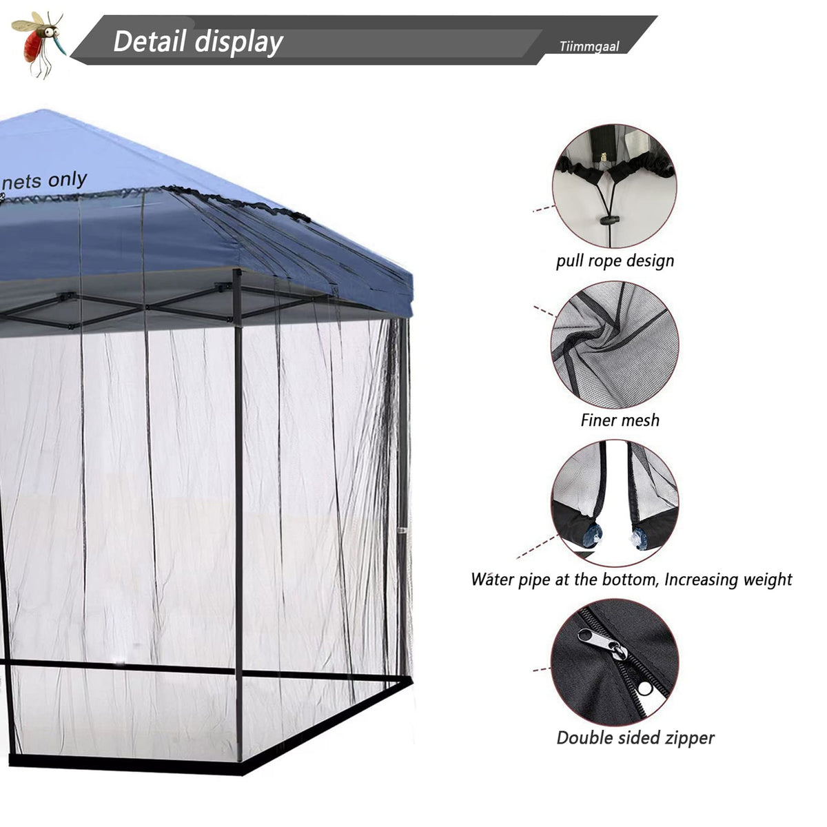 Tiimmgaal easy-installation top ties enable one-person setup.