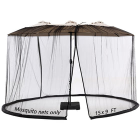 Tiimmgaal mosquito netting for 15ft double-sided umbrella keeps bugs out