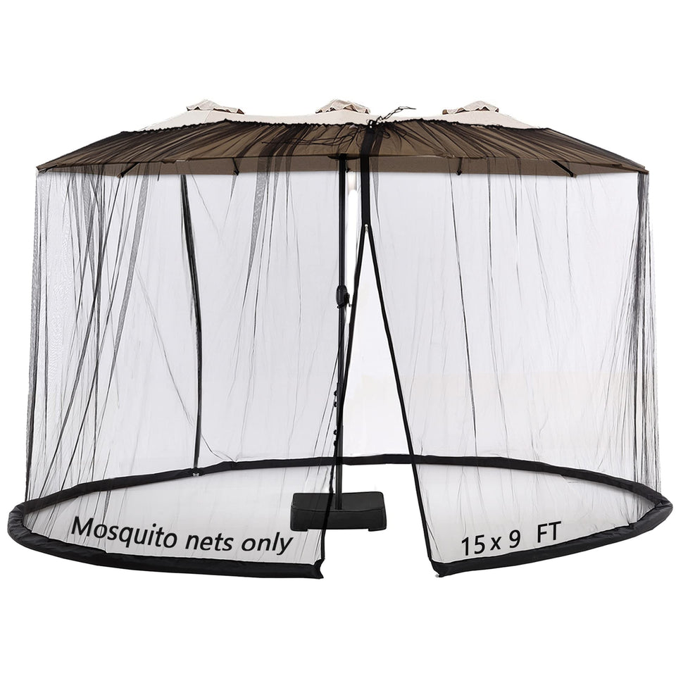 Tiimmgaal mosquito netting for 15ft double-sided umbrella keeps bugs out