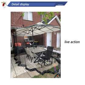 Tiimmgaal netting with 40ft circumference supports large umbrella coverage