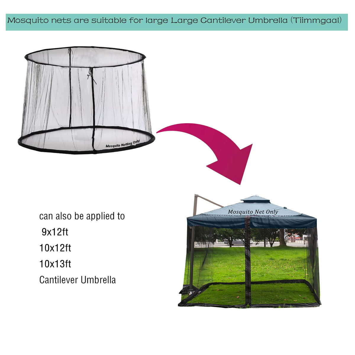 Tiimmgaal Sunbrella-compatible netting blends with outdoor shade fabrics