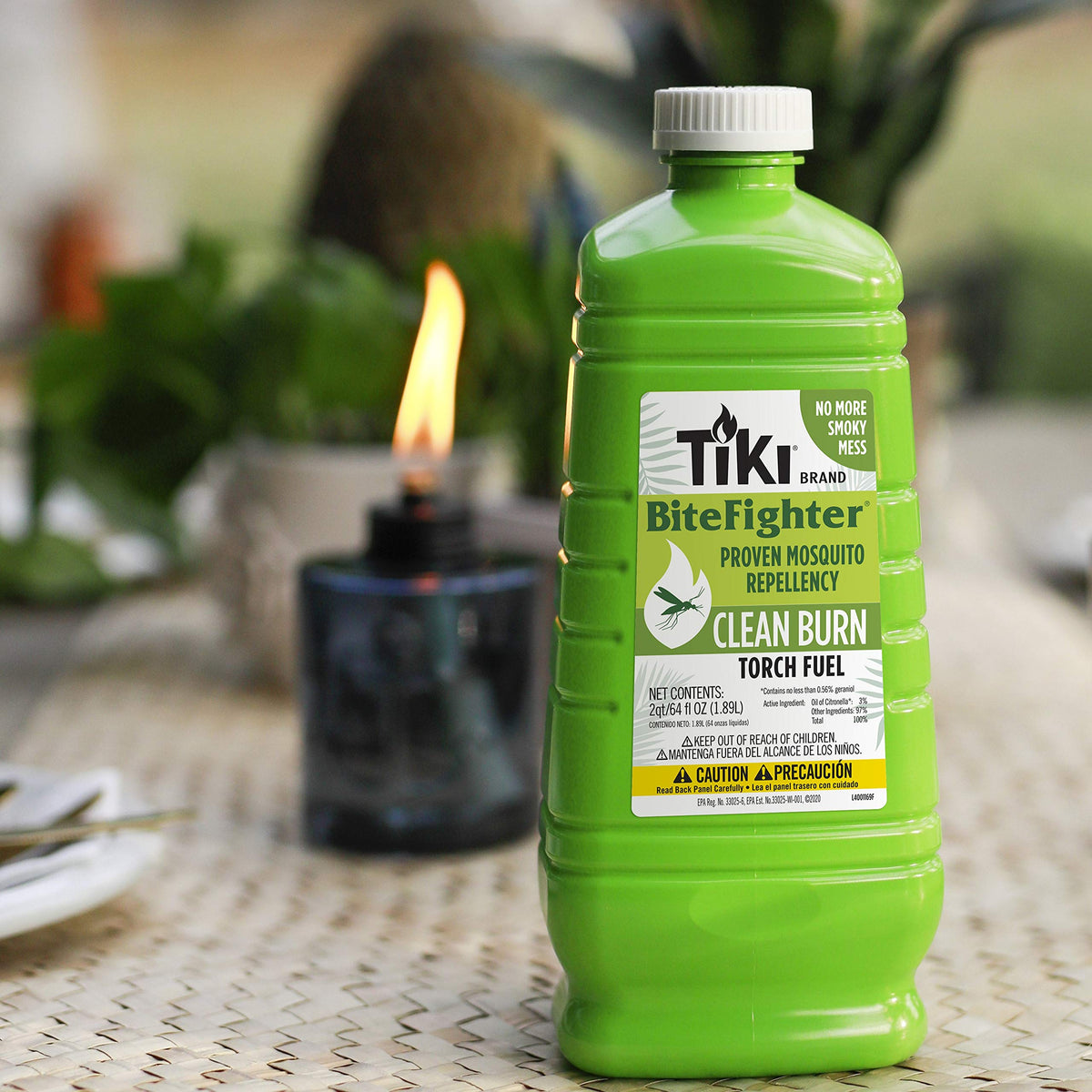 Outdoor ambiance enhancer: TIKI torches powered by Clean Burn fuel