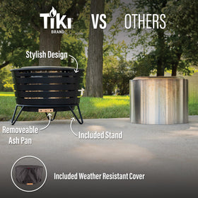 TIKI 4-foot heat radius heats nearby seating areas evenly.