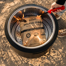 Close-up of TIKI Wood Pack pellets to highlight USA-made materials