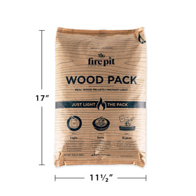 Smokeless fire pit powered by TIKI Wood Pack sawdust pellets