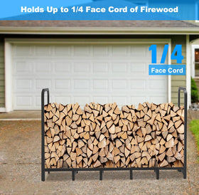 Tikimilor firewood rack with 12 legs for stable weight distribution