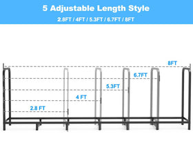 Tikimilor 8ft rack with powder coat finish stays colorful and durable