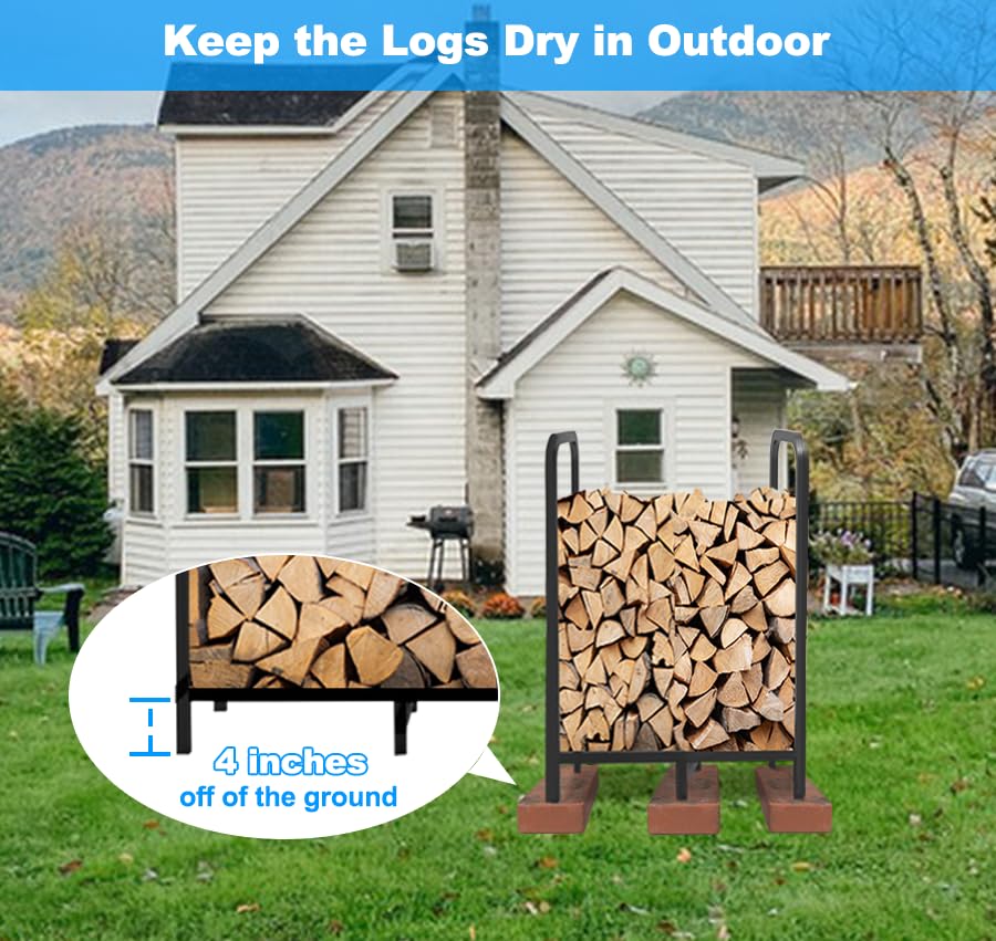 Tikimilor firewood rack assembly-kit image demonstrates quick setup.