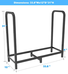 Tikimilor firewood rack elevated-legs show stable stacking for heavy logs.