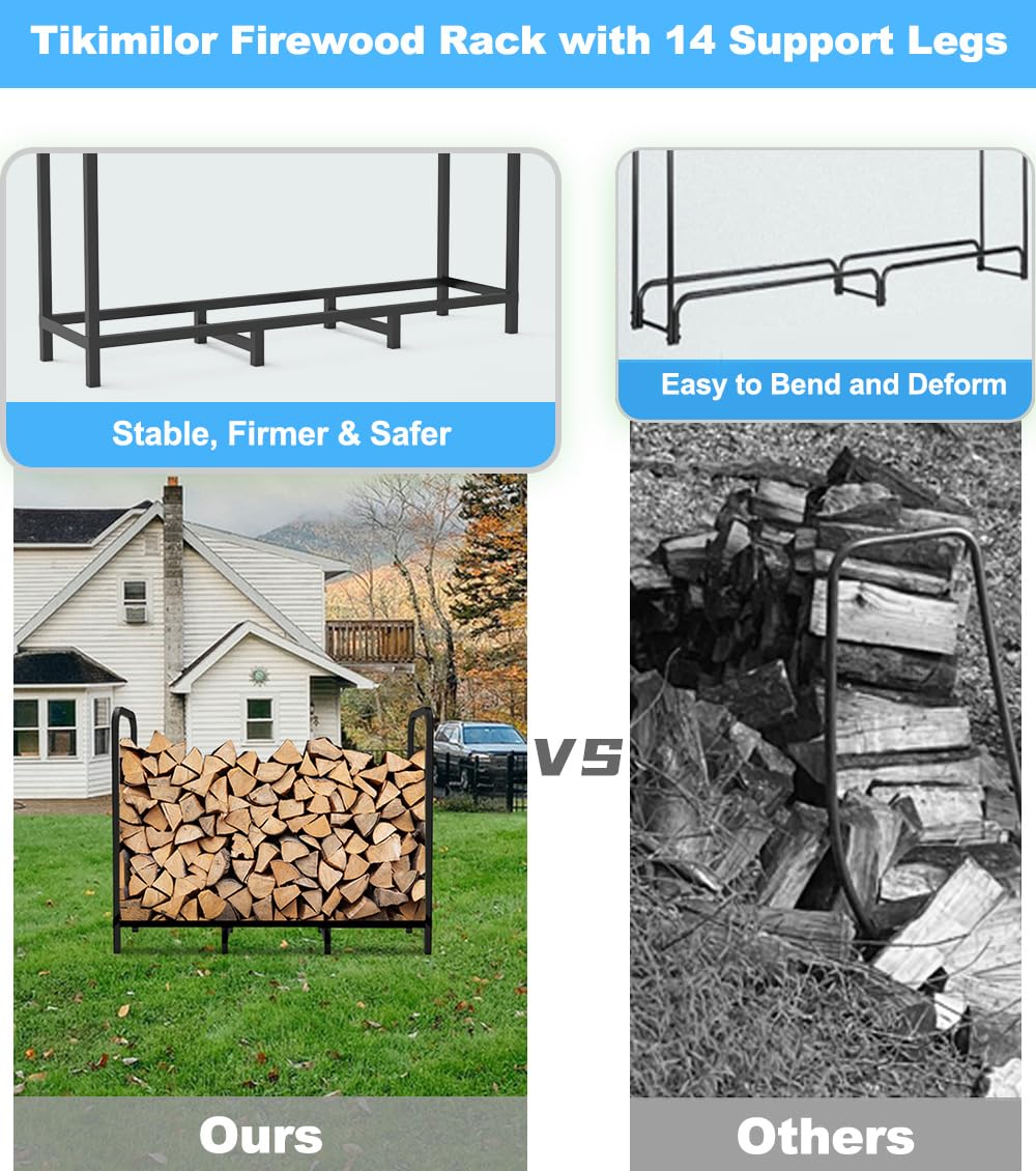 Tikimilor heavy tubular steel rack close-up shows durable coating.