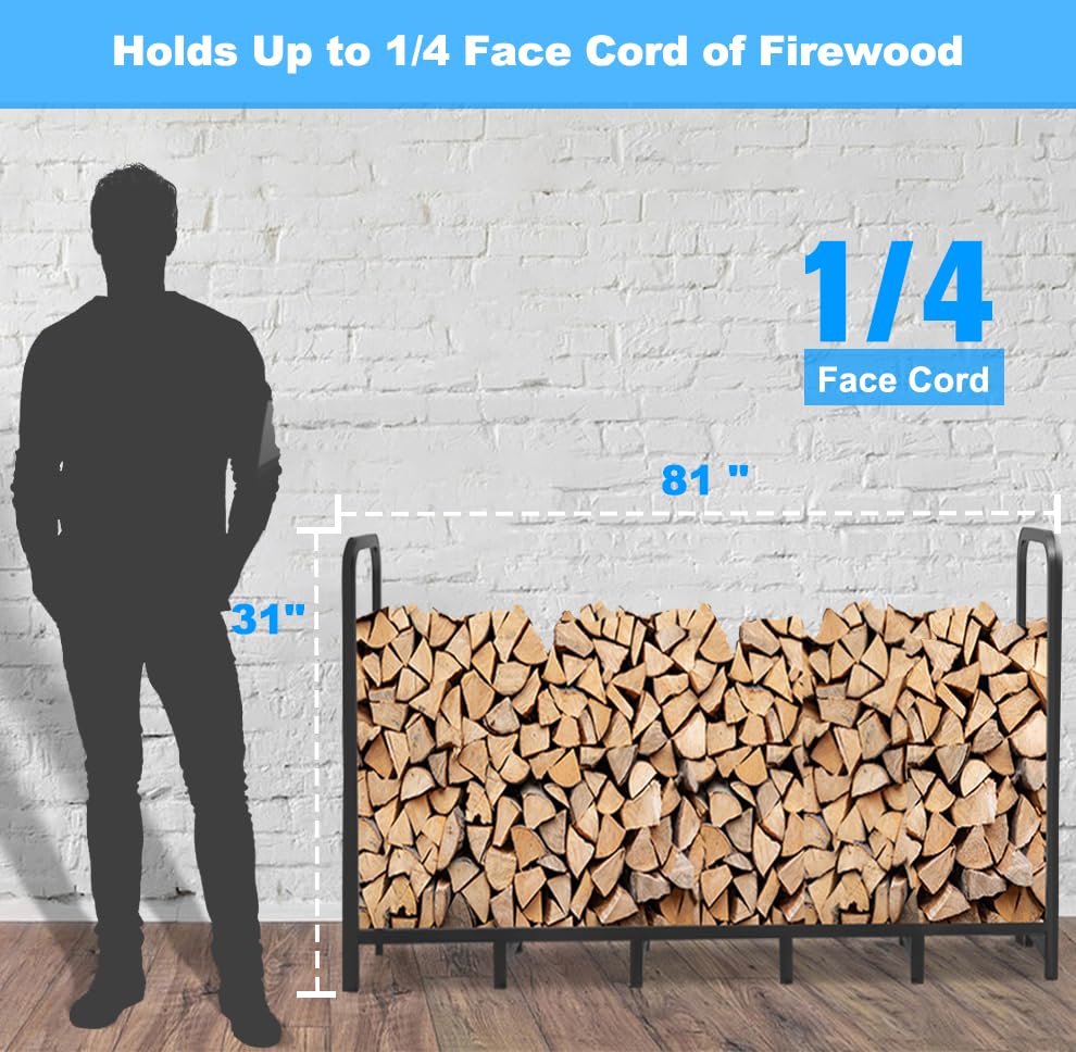 Tall log stand by Tikimilor for indoor or patio storage