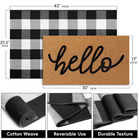 TIKIRUGI front-door mat with non-slip backing stays secure at entry