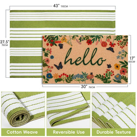 TIKIRUGI non-slip backing keeps mats secure on busy doorsteps.