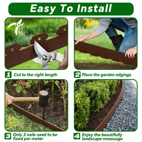 Tikitup brown edging strip flexible for straight and curved lines.