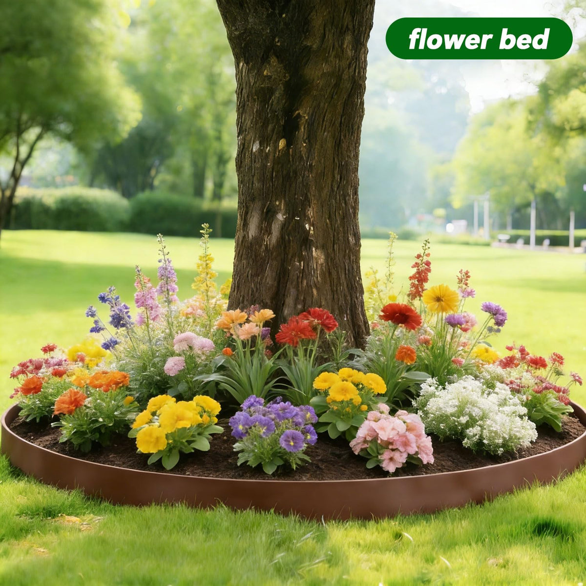 Tikitup border helps keep planting beds neat and defined.