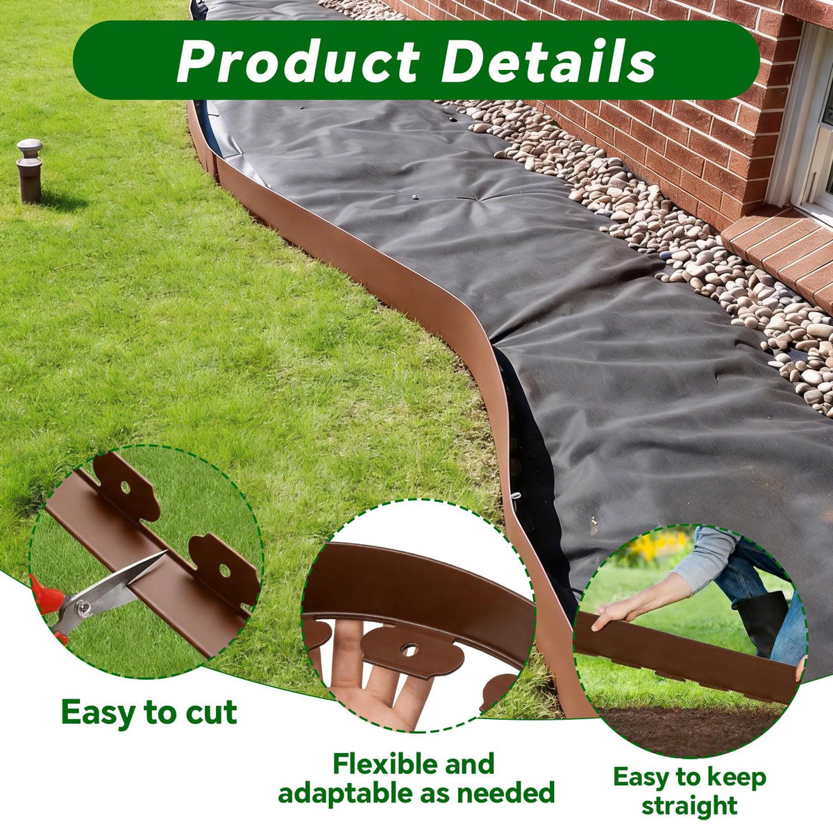 Tikitup flower bed edge kit enhances garden organization.