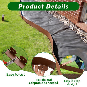 Tikitup flower bed edge kit enhances garden organization.