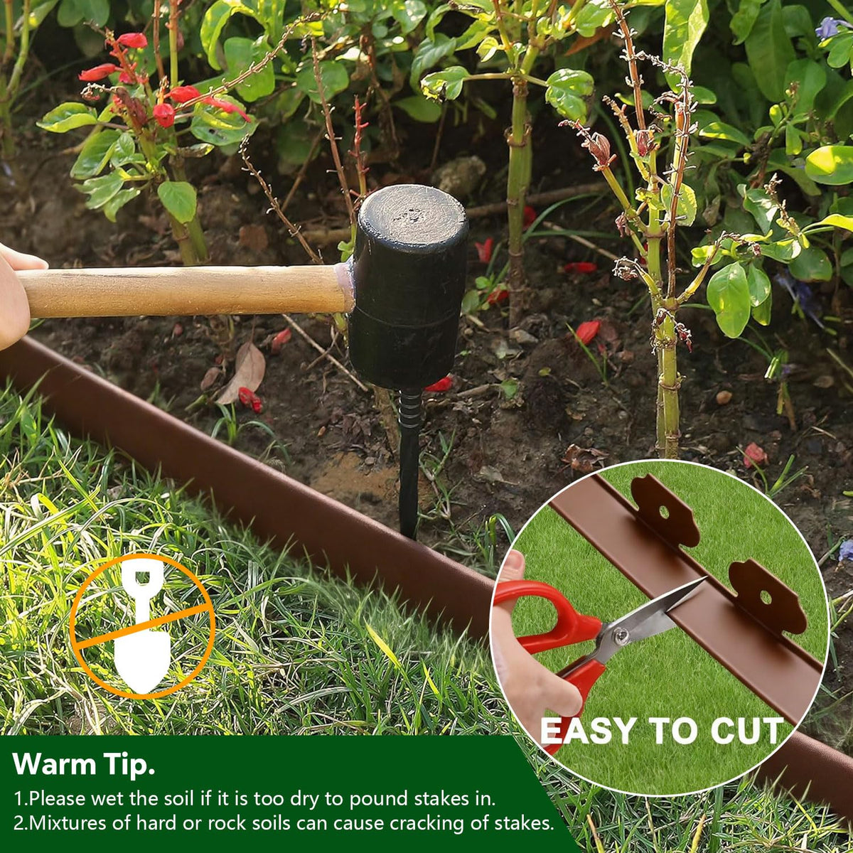 Tikitup outdoor garden border kit enables easy DIY borders.