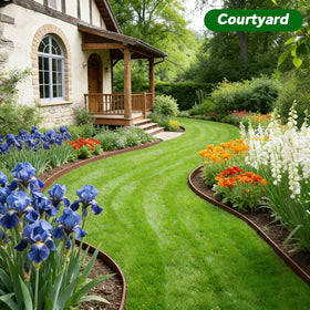 Tikitup brown edging complements natural outdoor colors.