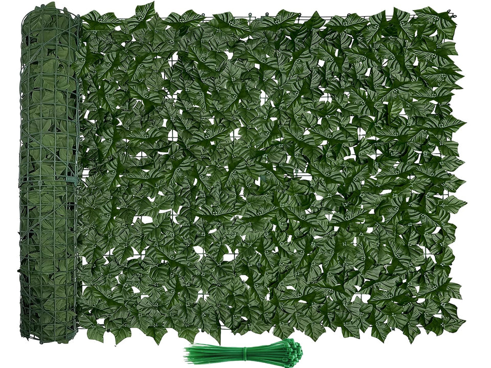 Tikroom artificial ivy fence 120x40 cover enhances privacy and curb appeal.