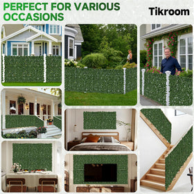 Tikroom indoor outdoor greenery enhances patio or balcony ambience.