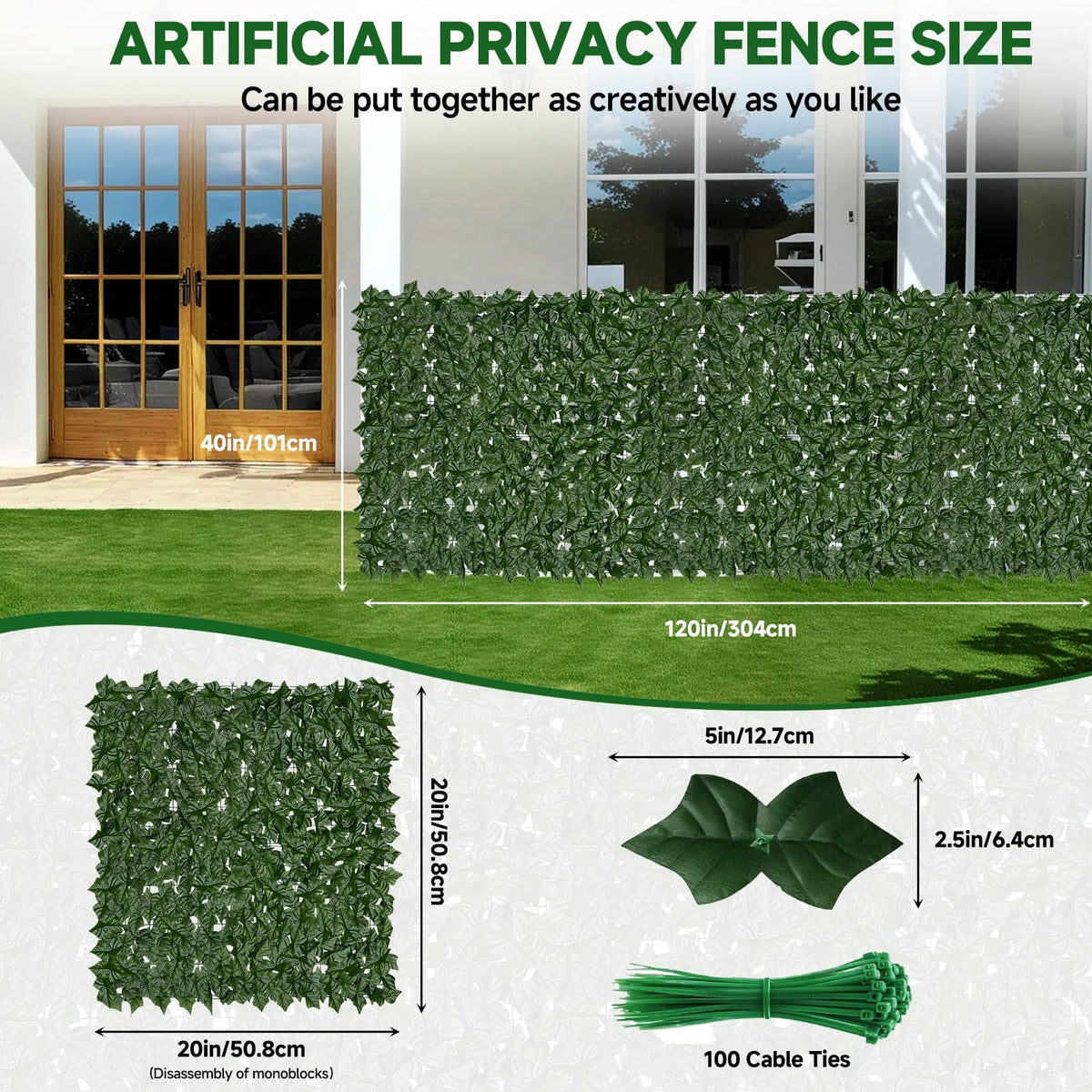 Tikroom ivy fence UV-resistant backdrop stays evergreen through seasons.