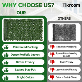 Tikroom privacy panel easy installation with included cable ties.