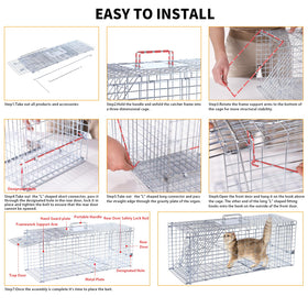 Timaze 32-inch live animal trap fully assembled and ready to use