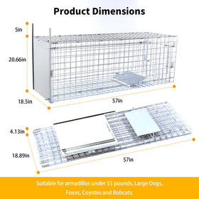 Timaze 57-inch large trap collapsed storage enables easy, space-saving setup
