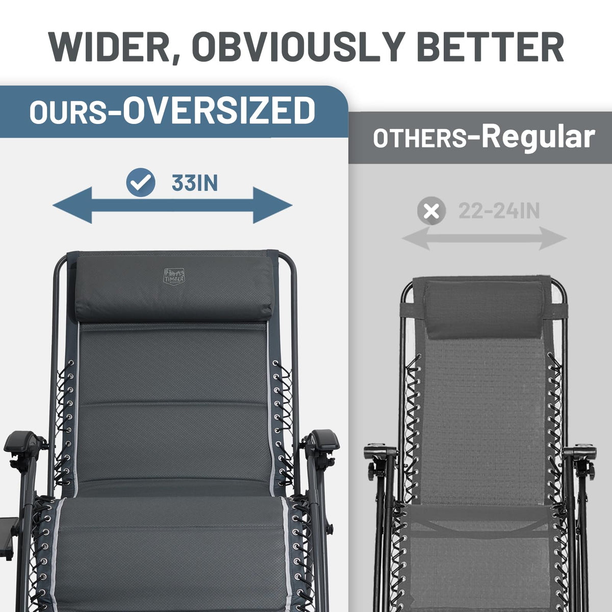 Timber Ridge adjustable-headrest supports personalized comfort.